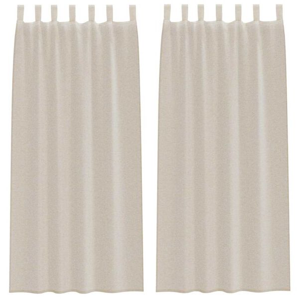 vidaXL Voile Gardin 2 pcs Sandfarvet 225 x 140 cm Polyester