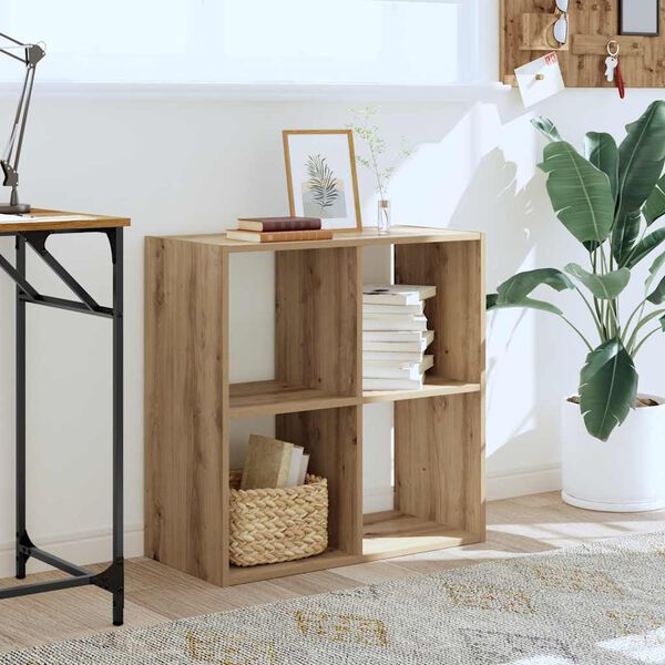 vidaXL skab 68,5x32x68,5 cm konstrueret træ egetræsfarve