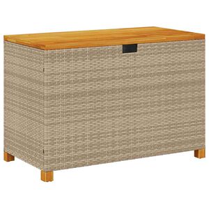 vidaXL opbevaringsboks til haven 110x55x63 cm polyrattan akacie beige