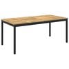 vidaXL Havemiddagstabel Hvidvasket og sort 147 x 88,5 x 75 cm