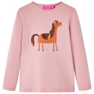 vidaXL Lang&aelig;rmet T-shirt til b&oslash;rn str. 104 lyser&oslash;d
