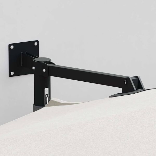 vidaXL Havesol Beige og sort 248 x 248 x 148 cm Polyester og Stål