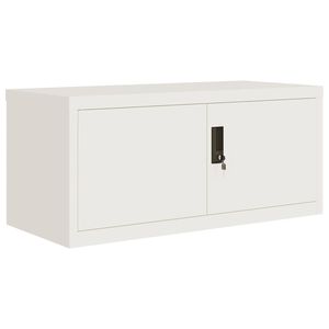 vidaXL arkivskab 90x40x40 cm st&aring;l hvid