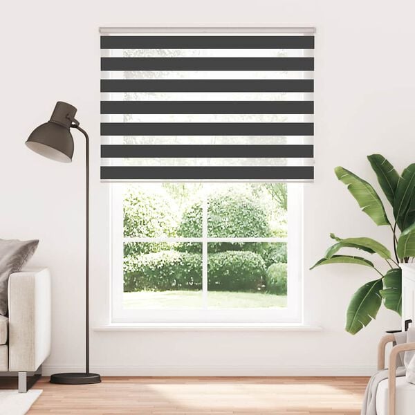 vidaXL zebragardin sort 155x230 cm stofbredde 150,9 cm polyester
