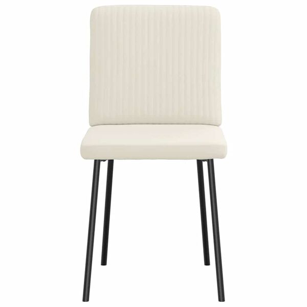 vidaXL spisebordsstole 2 stk. fløjl cremefarvet