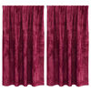vidaXL Velour Gardiner med gardiner 2 pcs Vinr&oslash;d 140 x 140 cm Fl&oslash;jl