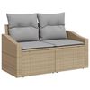 vidaXL Havesofa Sæt med pude 8 pcs Beige Poly rattan