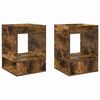 vidaXL Endebord 2 stk. R&oslash;get eg 40 x 40 x 56 cm Konstrueret tr&aelig;