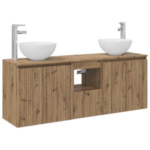 vidaXL V&aelig;gh&aelig;ngt badev&aelig;relsesskabs&aelig;t 3 stk. Artisan-eg 129 x 41 x 80 cm