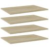 vidaXL boghylder 4 stk. 60x40x1,5 cm konstrueret tr&aelig; sonoma-eg