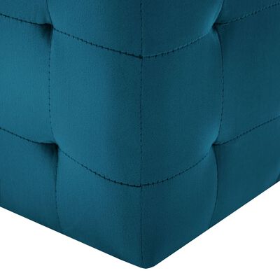 vidaXL sengeskabe 2 stk. 30 x 30 x 30 cm fløjlsstof blå