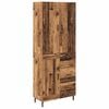 vidaXL Highboard 2 stk. Gammelt tr&aelig; 69,5 x 34 x 180 cm Konstrueret tr&aelig;