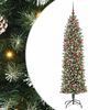 vidaXL Kunstigt slankt juletr&aelig; Gr&oslash;n og Hvid 180 cm