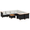 vidaXL sofas&aelig;t til haven 9 dele med hynder polyrattan sort