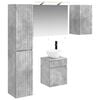 vidaXL Badev&aelig;relsesskabs&aelig;t 5 pcs Betongr&aring; 40 x 10,5 x 60,5 cm