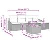 vidaXL Sofa S&aelig;t med pude 6 pcs Beige polyrattan