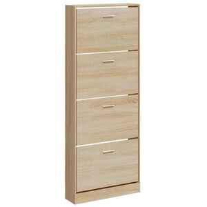 vidaXL skoskab 59x17x150 cm konstrueret tr&aelig; egetr&aelig;