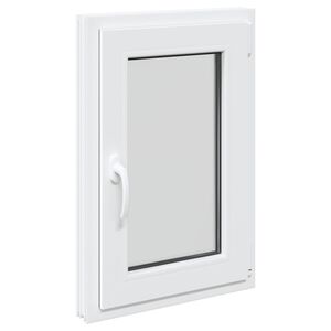 vidaXL K&aelig;ldervindue RISOR 50 x 75 cm PVC og glas Hvid