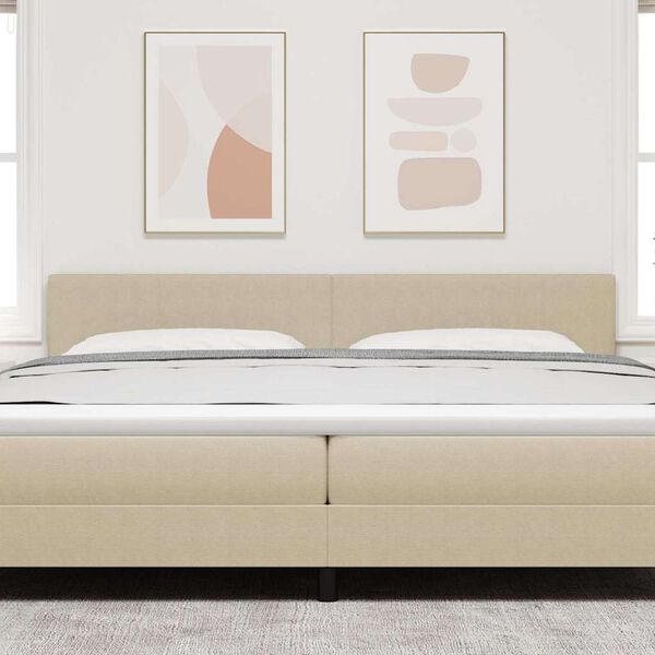 vidaXL LED sengegavl med LED -strimmellys Gr&aring;gr&oslash;n 200 cm Polyester