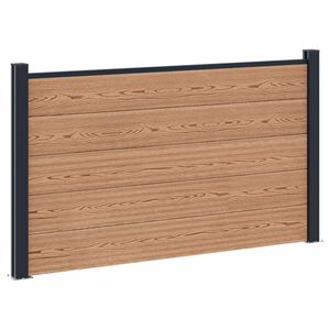 vidaXL Hegnss&aelig;t 180 x 105 cm WPC og Aluminium Brun