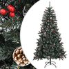 vidaXL kunstigt juletr&aelig; med juletr&aelig;sfod 180 cm PVC gr&oslash;n