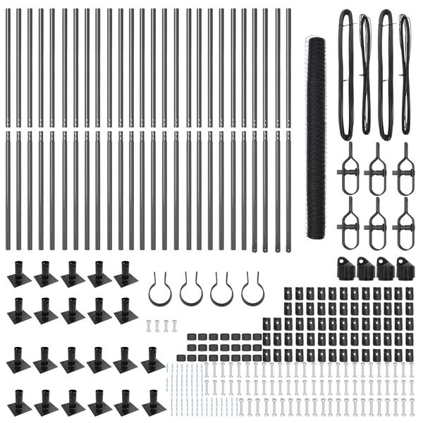 vidaXL Hegnsp&aelig;l Gr&aring; 50 x 1,6 m (36 mm net) St&aring;l og PVC