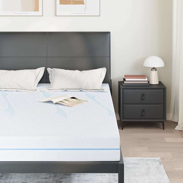 vidaXL Madras Hvid 160 x 200 cm Jacquard stof