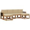 vidaXL Udend&oslash;rs sofagruppe 6 stk. Naturlig og Beige Polyester
