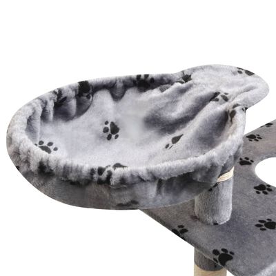 vidaXL kradsetræ med sisal til katte 150 cm poteprint grå