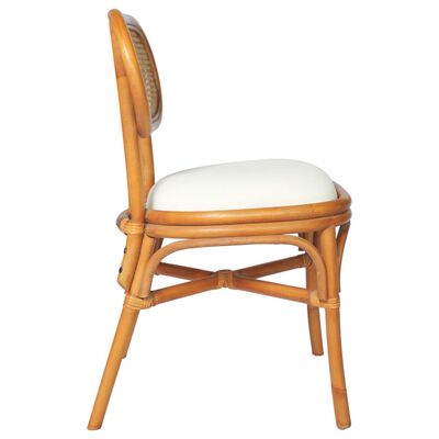 vidaXL spisebordsstole 6 stk. linned lysebrun