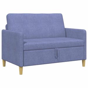 vidaXL Sofa med opbevaring Jeans bl&aring; 122 x 78 x 87 cm Polyester