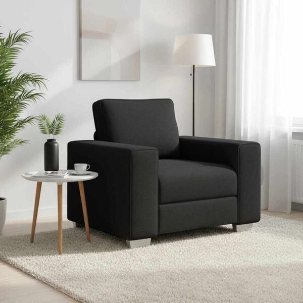vidaXL Sofa Sort 100 x 80 x 82 cm Stof