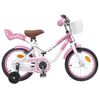 vidaXL B&oslash;rnecykel Med Tr&aelig;nehjul 16 tommer til 4-6 &aring;r gamle Lys pink