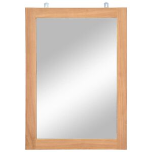 vidaXL v&aelig;gspejl massivt teak 50 x 70 cm