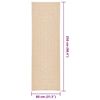 vidaXL gulvt&aelig;ppe ZIZUR beige 80x250 cm jute-look indend&oslash;rs og udend&oslash;rs