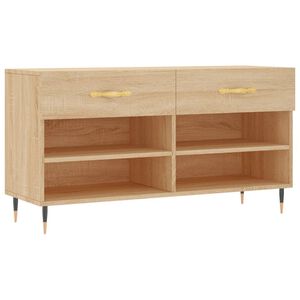 vidaXL skob&aelig;nk 102x35x55 cm konstrueret tr&aelig; sonoma-eg