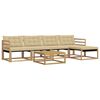 vidaXL Udend&oslash;rs sofagruppe 6 pcs Hvid og Beige 79 x 79 x 37 cm