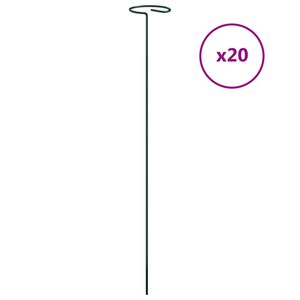 vidaXL plantespyd til haven 20 stk. 40 cm st&aring;l m&oslash;rkegr&oslash;n