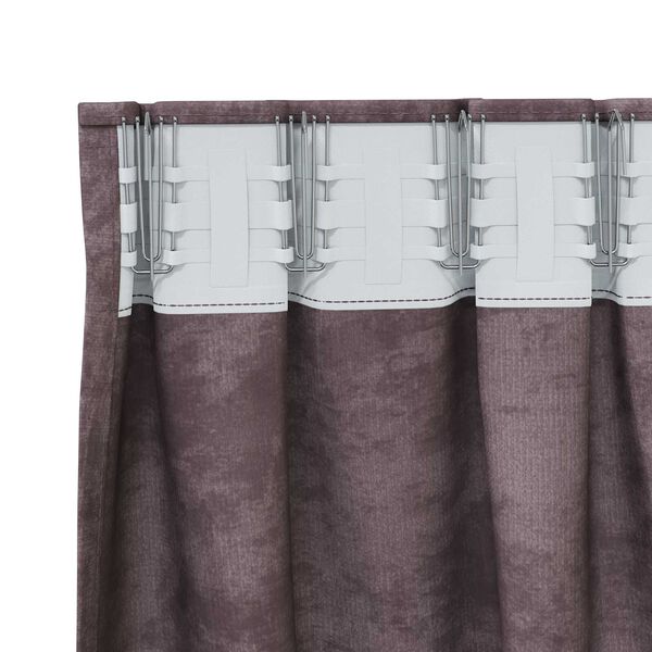 vidaXL Velour Gardiner med gardiner 2 pcs Brun 225 x 140 cm Fl&oslash;jl