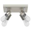 vidaXL Loftsspot med spotlights Nikkel 26,5 x 26 x 11,5 cm Metal