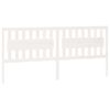 vidaXL sengegærde 205,5x4x100 cm massivt fyrretræ hvid