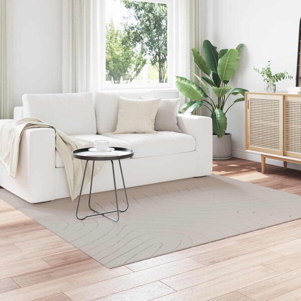 vidaXL Omr&aring;det&aelig;pper Firkantet PALMERAS Creme 200 x 200 cm Polyester