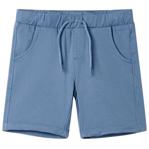 Shorts til b&oslash;rn str. 92 med sn&oslash;re m&oslash;rkebl&aring;