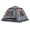 vidaXL 5-personers campingtelt kuppel quick-release gr&aring; og orange
