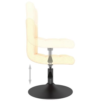 vidaXL drejelige spisebordsstole 6 stk. fløjl cremefarvet