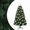 vidaXL Kunstigt juletr&aelig; med julekugler 120 cm 150 LED'er Varm hvid