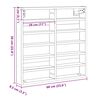 vidaXL Display Skab med hylde Sort eg 60 x 8,5 x 58 cm Konstrueret tr&aelig;