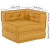 vidaXL Modulsofa 4 pcs Gul Stof