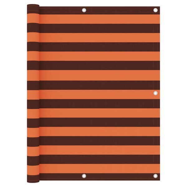 vidaXL altanafskærmning 120x600 cm oxfordstof orange og brun