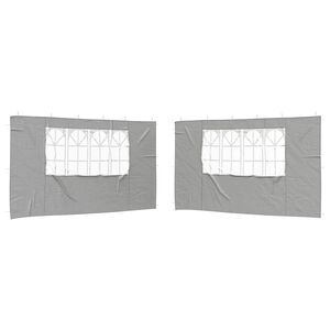 vidaXL Festasidev&aelig;g 2 stk. 400 x 195 cm Lysegr&aring; PE og st&aring;l